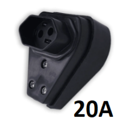 PLUG DE LUZ FEMEA 3 P PRETO 20 A ILUME 1450