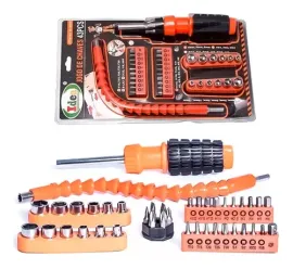 JOGO DE CHAVE MOLA SOQUETE CANHAO E BITS TORX /ALLEN /PHILIPS/ FENDA 43 PEAS SDY-94158 HORUSSY