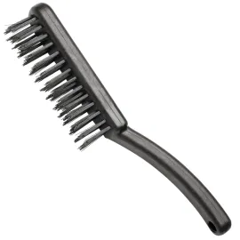 ESCOVA DE AO CABO PLASTICO 4 FILEIRAS  WORKER