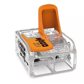 CONECTOR EMENDA 2 FIOS 0,5 A 6 MM PARA CHUVEIRO TRANSPARENTE WAGO 221-612