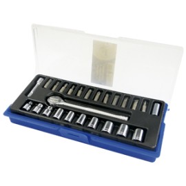 JOGO DE CHAVE SOQUETE TIPO CANHO CATRACA 1/4 GUEPAR 25 P 861-0245