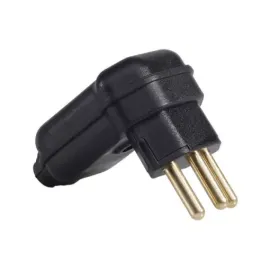 PLUG DE LUZ MACHO 3 PINOS PRETO 90` 10 A MARGIRIUS 17716