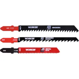 JOGO DE SERRA TICO TICO MADEIRA/ METAL / ALUMINIO 3 PEAS WORKER 427144