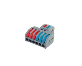 CONECTOR EMENDA 1 FASE E1 NEUTRO SAI 3 FASE E 3 NETROS 0,5-4MM 32A COR CINZA DECORLUX PARECIDO WAGO
