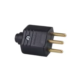 PLUG DE LUZ MACHO 3 PINOS  PRETO 10 A MARGIRIUS 12686