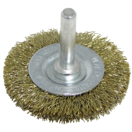 ESCOVA DE AO CIRCULAR COM HASTE 6 MM TAMANHO 100 MM  GUEPAR 861-45442