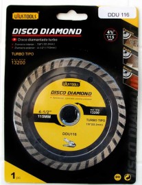 DISCO DE CORTE DIAMANTADO TURBO DDU116 UYUSTOOLS
