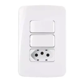 INTERRUPTOR 2 SEAO SIMPLES + TOMADA 20A MARGIRIUS B3 19440
