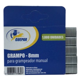 GRAMPO PARA GRAMPEADOR 8 MM 1000 UNIDADE GUEPAR