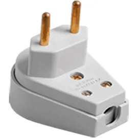 PLUG DE LUZ MACHO 2 PINO CINZA / BRANCO 90 20 A GIGANTE ILUME 1413 1438