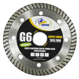 DISCO DE CORTE SUPER TURBO SECO TOPA TUDO 110MM 4.3/8  PROFISSIONAL PREMIUM G6 GUEPAR861-47323