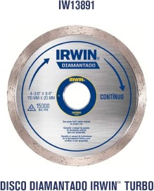 DISCO DE CORTE DIAMANTADO SEGUIMENTADO 13891 IRWIN