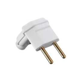 PLUG DE LUZ MACHO 2 PINOS BRANCO 90`PEQUENO 10 A MARGIRIUS 13041 
