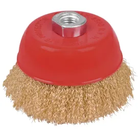 ESCOVA DE AO LATONADO COPO COM ROSCA M 14 X 2.1/2 MM TAMANHO 63.50 MM WORKER 936138