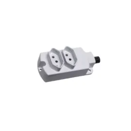 TOMADA EM BARRA 2 TOMADA 3 P 10 A CINZA CLARO TMU2-310  MARGIRIUS 17482