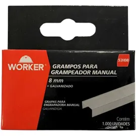GRAMPO PARA GRAMPEADOR 10 MM 1000 UNIDADE WORKER