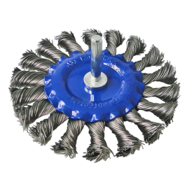 ESCOVA DE AO CONICA TRANADA COM HASTE 6 MM TAMANHO 63 MM  GUEPAR 861-45503