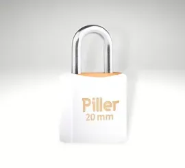 CADEADO 20 MM PILLER BRANCO