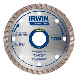 DISCO DE CORTE DIAMANTADO TURBO 13893 IRWIN