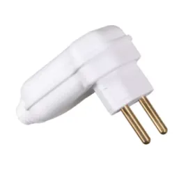 PLUG DE LUZ MACHO 2 PINOS  PRETO 90` GRANDE 10 A MARGIRIUS 17710