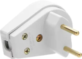 PLUG DE LUZ MACHO 2 PINO BRANCO 90` 10 A GIGANTE  ILUME 1439