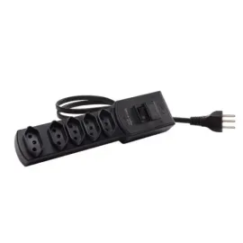 FILTRO DE LINA 5 TOMADAS PRETO 1 METRO MARGIRIUS 13793